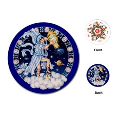 Aquarius Zodiac \playing Cards - Playing Cards Single Design (Round)