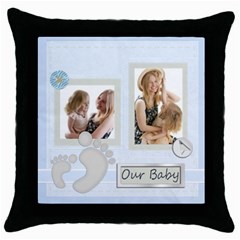 our baby - Throw Pillow Case (Black)