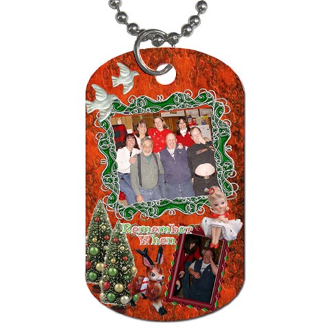 Christmas Remember When Dog Tag By Ellan Front