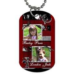 girls dogtag1 - Dog Tag (One Side)