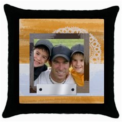 Happy day - Throw Pillow Case (Black)