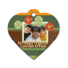 father day gift - Dog Tag Heart (One Side)