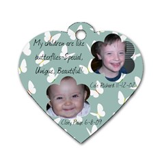 Kids Tag - Dog Tag Heart (One Side)