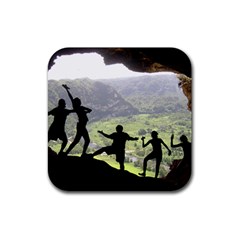 cueva ventana coasters - Rubber Coaster (Square)