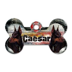 CaesarTag - Dog Tag Bone (Two Sides)