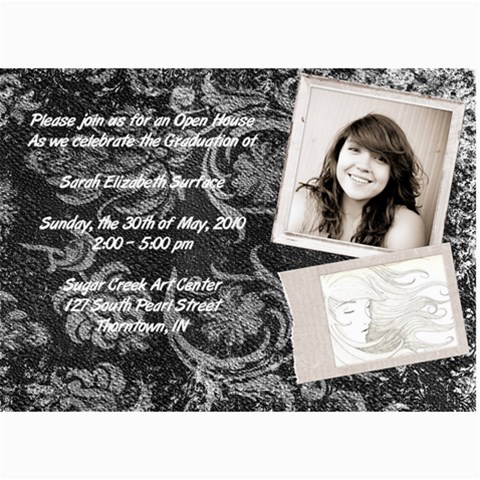 Sarah Grad Card By Kristen 7 x5  Photo Card - 10