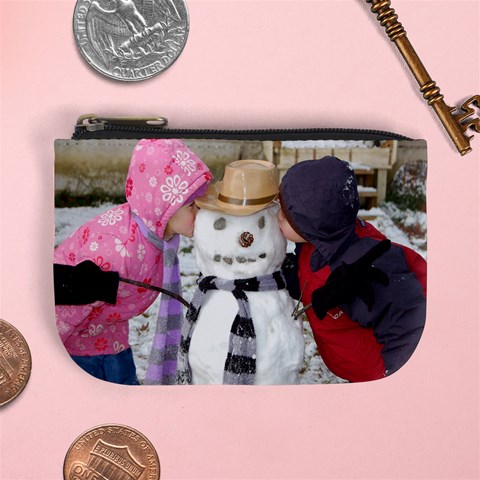 Coin Purse Kids And Snowman By Faith Hale Front
