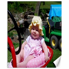 Anya on Grampa Lee s Tractor - Canvas 11  x 14 