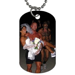 Wedding DogTags www.RavenRun.net The RunAway Bride & Creve - Dog Tag (One Side)