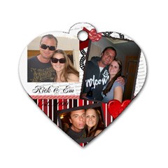 Rick & Em - Dog Tag Heart (One Side)