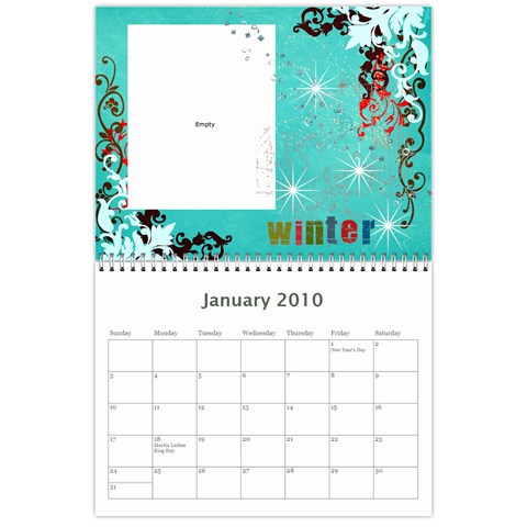 2010 Calendar By Kelly Jan 2010