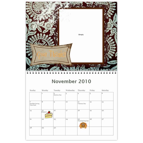 2010 Calendar By Kelly Nov 2010
