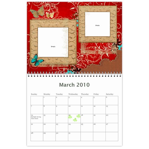 2010 Calendar By Kelly Mar 2010