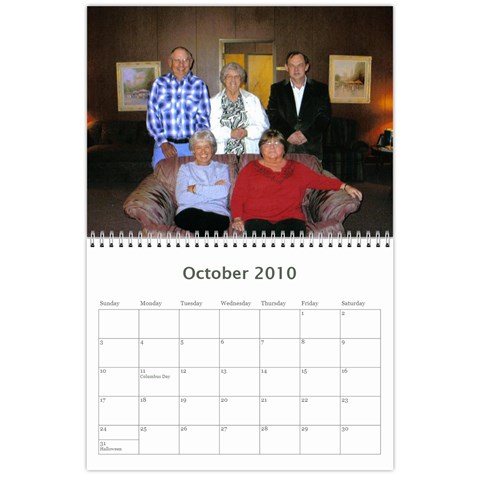 Family Calendar By Matthew Oct 2010