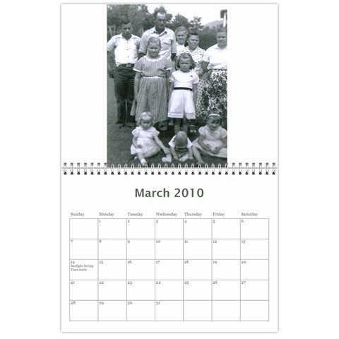 Family Calendar By Matthew Mar 2010