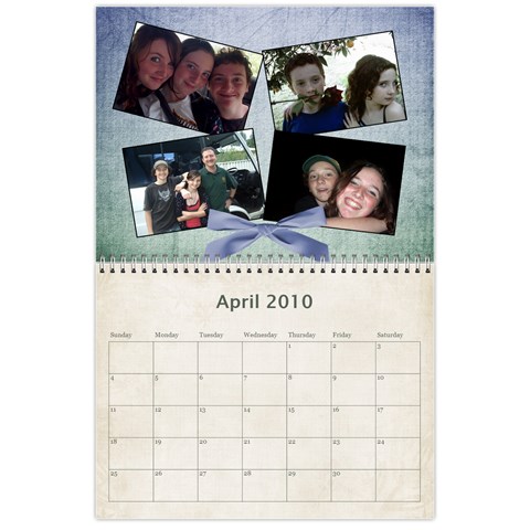 Mum s Calendar By Christine Apr 2010