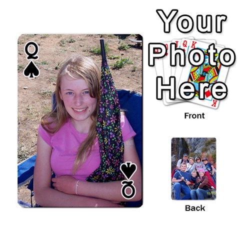 Queen Playing Cards We Made For Cory s Birthday From 2009 By Janice Miller Front - SpadeQ
