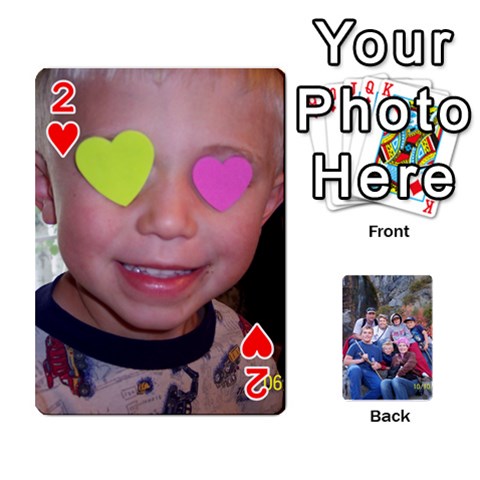 Playing Cards We Made For Cory s Birthday From 2009 By Janice Miller Front - Heart2