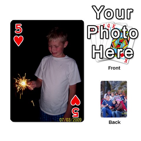 Playing Cards We Made For Cory s Birthday From 2009 By Janice Miller Front - Heart5