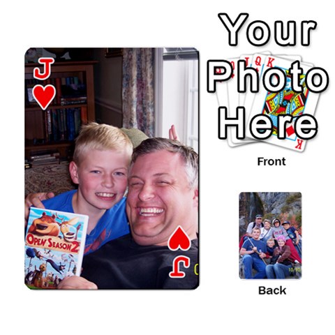 Jack Playing Cards We Made For Cory s Birthday From 2009 By Janice Miller Front - HeartJ