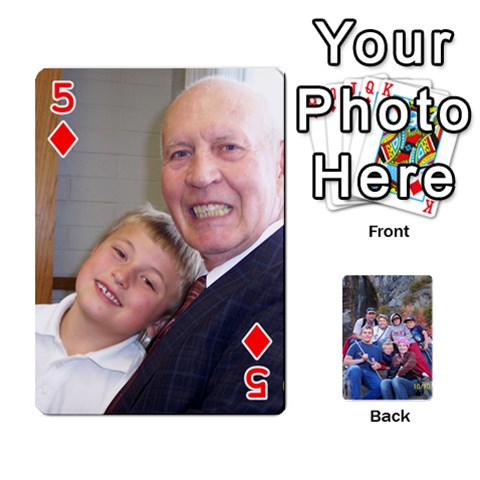 Playing Cards We Made For Cory s Birthday From 2009 By Janice Miller Front - Diamond5