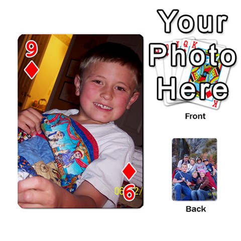 Playing Cards We Made For Cory s Birthday From 2009 By Janice Miller Front - Diamond9