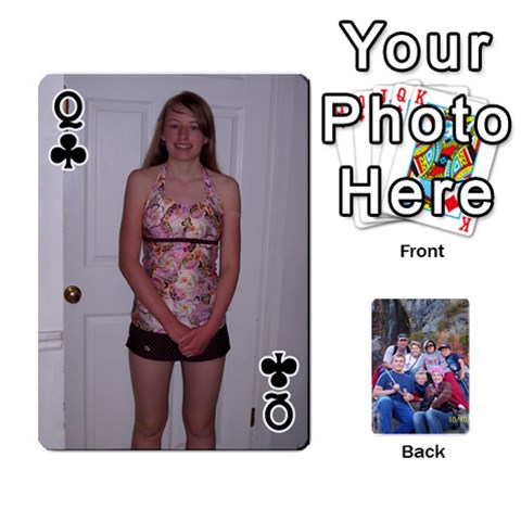 Queen Playing Cards We Made For Cory s Birthday From 2009 By Janice Miller Front - ClubQ