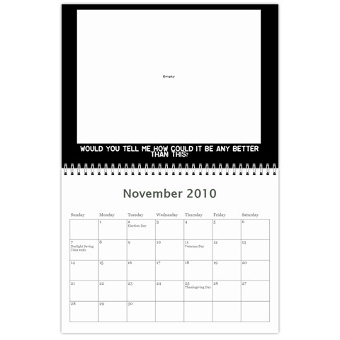 Calendar By Jessica Nov 2010