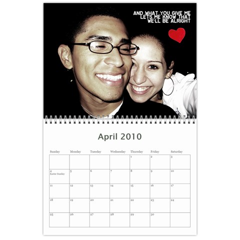 Calendar By Jessica Apr 2010