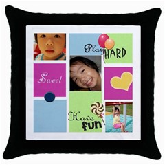 Throw Pillow Case (Black)