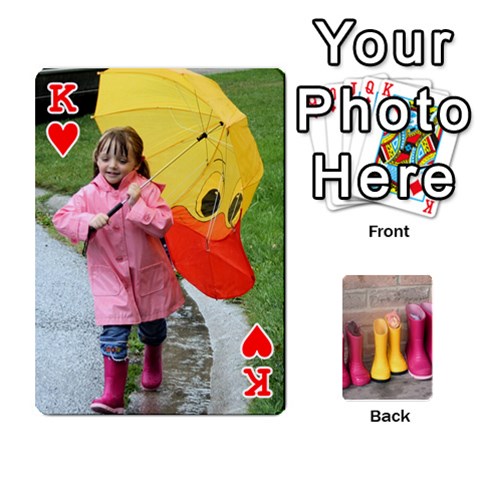 King Rainyday Playing Cards By Lily Hamilton Front - HeartK