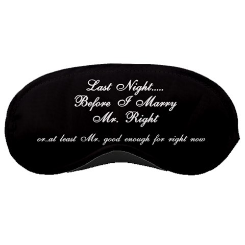 Sleep Mask For Bachelorette By Chantel Reid Front