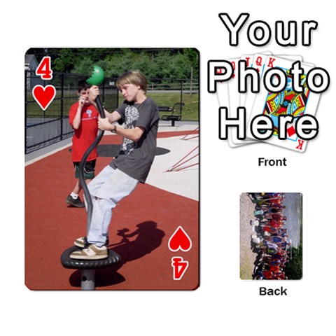 Camp Playing Cards By Megan Front - Heart4