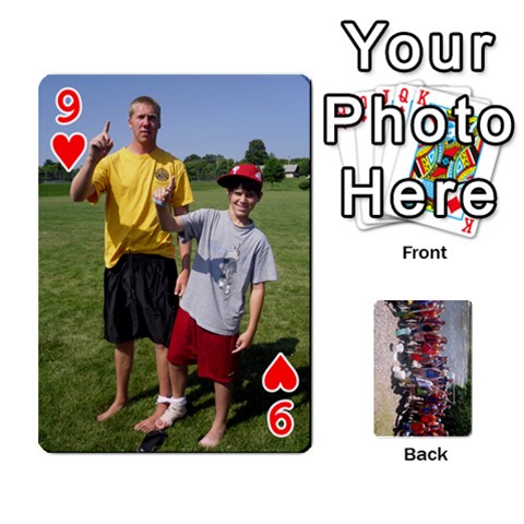 Camp Playing Cards By Megan Front - Heart9