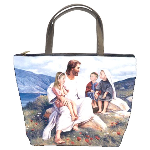 Scripture Bucket Bag Front