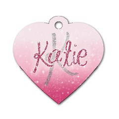 Dog Tag with address, phone for backpack - Dog Tag Heart (Two Sides)