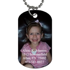 Alexa s Dog Tag - Dog Tag (Two Sides)