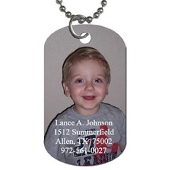 Lance s Dog Tag - Dog Tag (Two Sides)