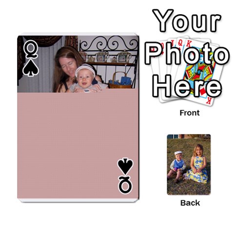 Queen Deck Of Cards By Amy Losh Front - SpadeQ