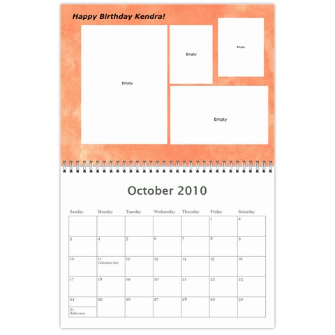 Calendar By Christy Oct 2010