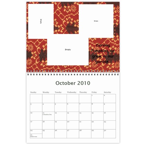 Calendar For Grandparents By Sharon Oct 2010