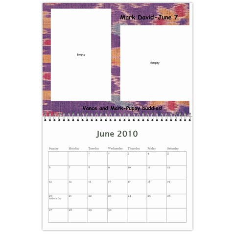 Calendar For Grandparents By Sharon Jun 2010