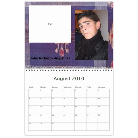 Calendar For Grandparents By Sharon Aug 2010