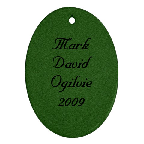 Mark David Ornament 2009 By Sharon Back