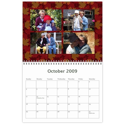 Calendar 2009 By Judy Oct 2009