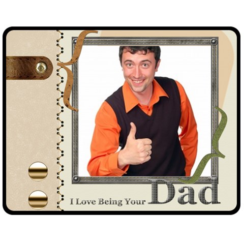 Fathers Day By Wood Johnson 60 x50  Blanket Front