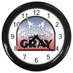 Gray Wall Clock - Wall Clock (Black)