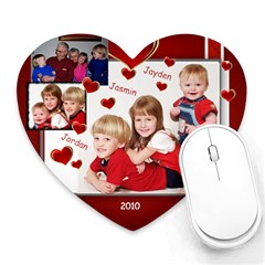 ValentineKidsPowellGp - Heart Mousepad