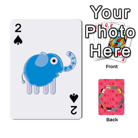 Elephant Cards By Jyothi Front - Spade2