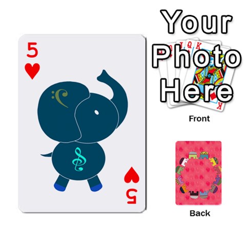 Elephant Cards By Jyothi Front - Heart5